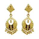 Kriaa Maroon Meenakari Gold Plated Dangler Earring - 1311703