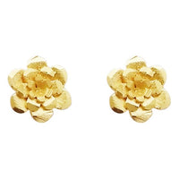 Kriaa Gold Plated Zinc Alloy Floral Stud Earring - 1311726