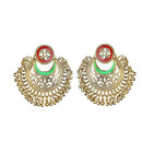 Kriaa Gold Plated Meenakari Afghani Earrings - 1311905E