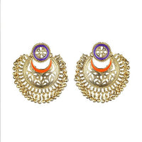 Kriaa Meenakari Gold Plated Afghani Earrings