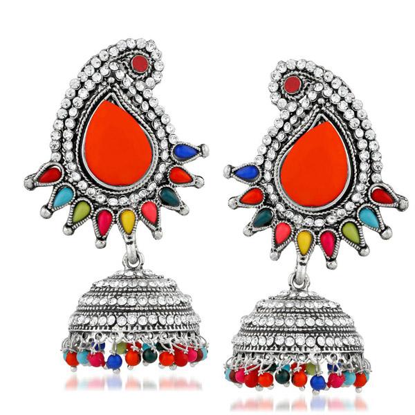 Kriaa Multi Pota And Austrian Stone Jhumki Earrings - 1311506D