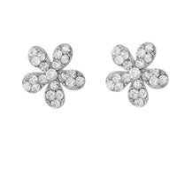 Kriaa Austrian Stone Floral Shape Silver Plated Assorted Stud Earrings - 1310707B