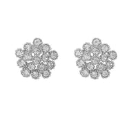 Kriaa Austrian Stone Silver Plated Assorted Stud Earrings - 1310708B