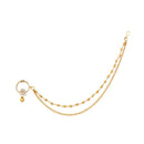 Kriaa White Austrian Stone Gold Plated Nose Ring - 1503505