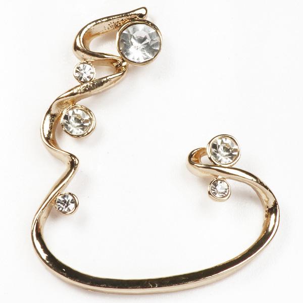 Urthn Austrian Stone Gold Plated Single Ear Cuff - 1302522