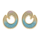 The99Jewel Multicolor Gold Plated Stud Earrings - 1301143