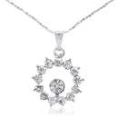 Urthn Austrian Stone Silver Plated Chain Pendant - 1202610