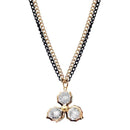 Urthn Glass Stone Gold Plated Double Chain Pendant - 1203242C