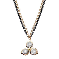 Urthn Glass Stone Gold Plated Double Chain Pendant - 1203242C