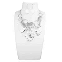 Urthn Silver Statement Necklace Set - 1109910B