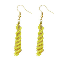 Urthn Yellow Beads Gold Plated Dangler Earring - 1309023B