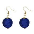 Urthn Blue Thread Ball Shaped Thread Earring - 1309025H