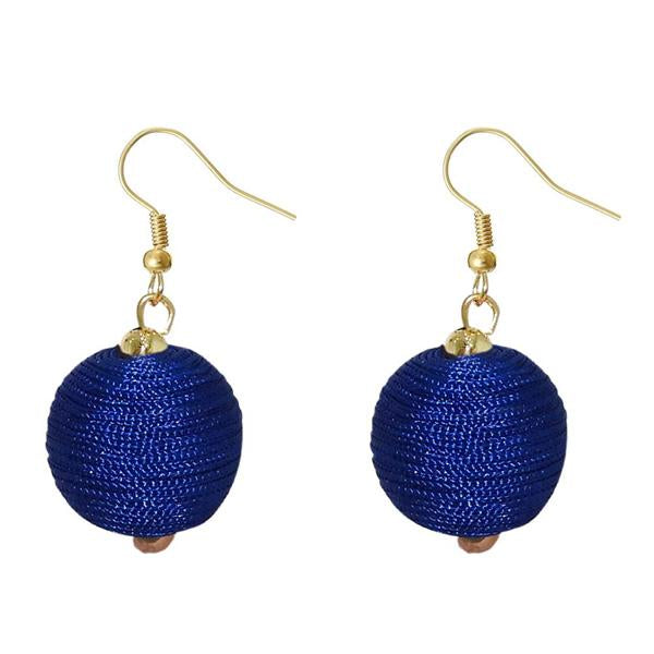 Urthn Blue Thread Ball Shaped Thread Earring - 1309025H