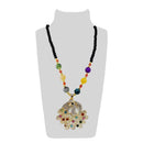 Urthn Multicolor Beads & Stone Peacock Shape Necklace - 1108909