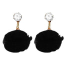 Urthn Austrian Stone Gold Plated Pompom Dangler Earring - 1310903A