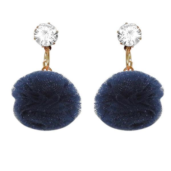 Urthn Austrian Stone Gold Plated Pompom Dangler Earring - 1310903F