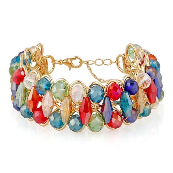 Urthn Crystal Stone Gold Plated Bracelet - 1403102E