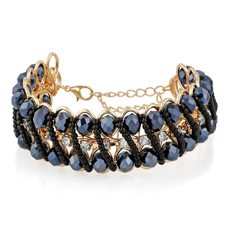 Urthn Crystal Stone Gold Plated Bracelet - 1403103A