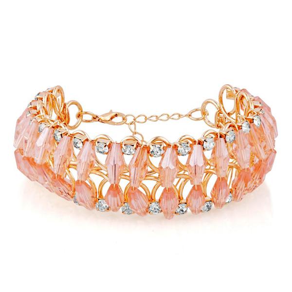 Urthn Crystal Stone Gold Plated Bracelet - 1403104D