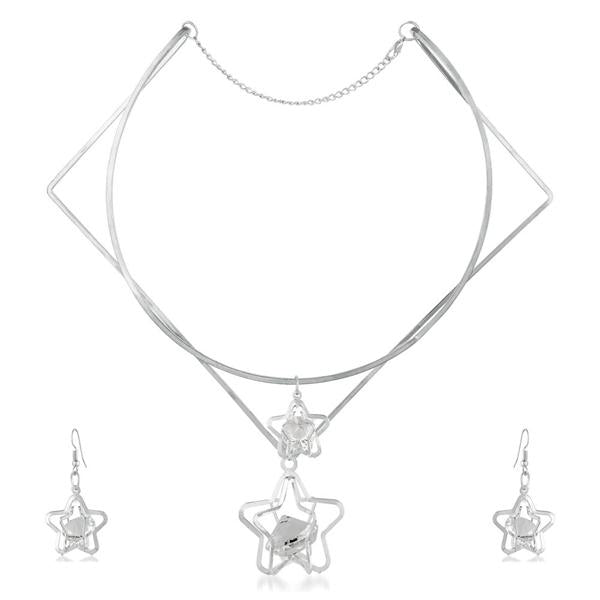 Urthn Silver Plated Austrian Stone Necklace Set - 1110406B