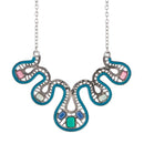 Urthn Meenakari Rhodium Plated Stone Statement Necklace - 1110734B