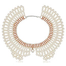 Beadside Crystal Beads Pearl White Necklace - 1111105