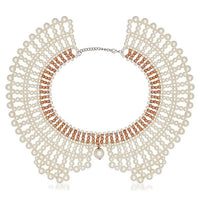Beadside Crystal Beads Pearl White Necklace - 1111105