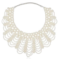 Beadside Zinc Alloy White Pearl Necklace - 1111109