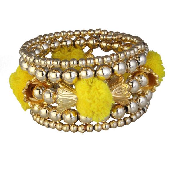 Urthn Gold Plated Yellow Thread kada - 1403309B