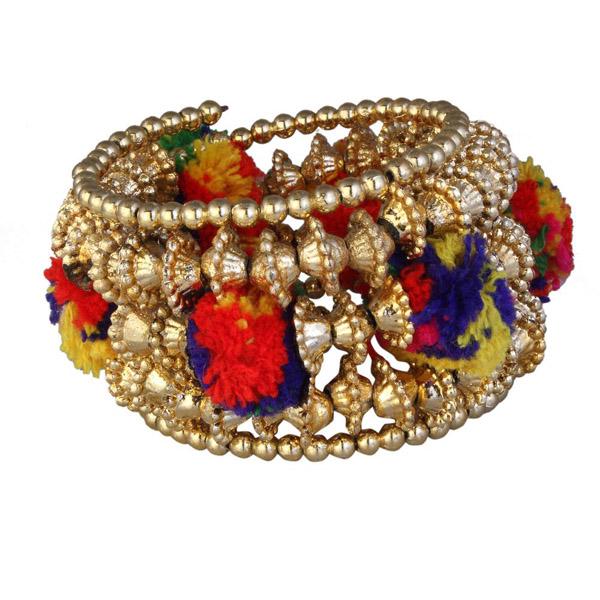 Urthn Gold Plated Multicolor Thread kada - 1403310