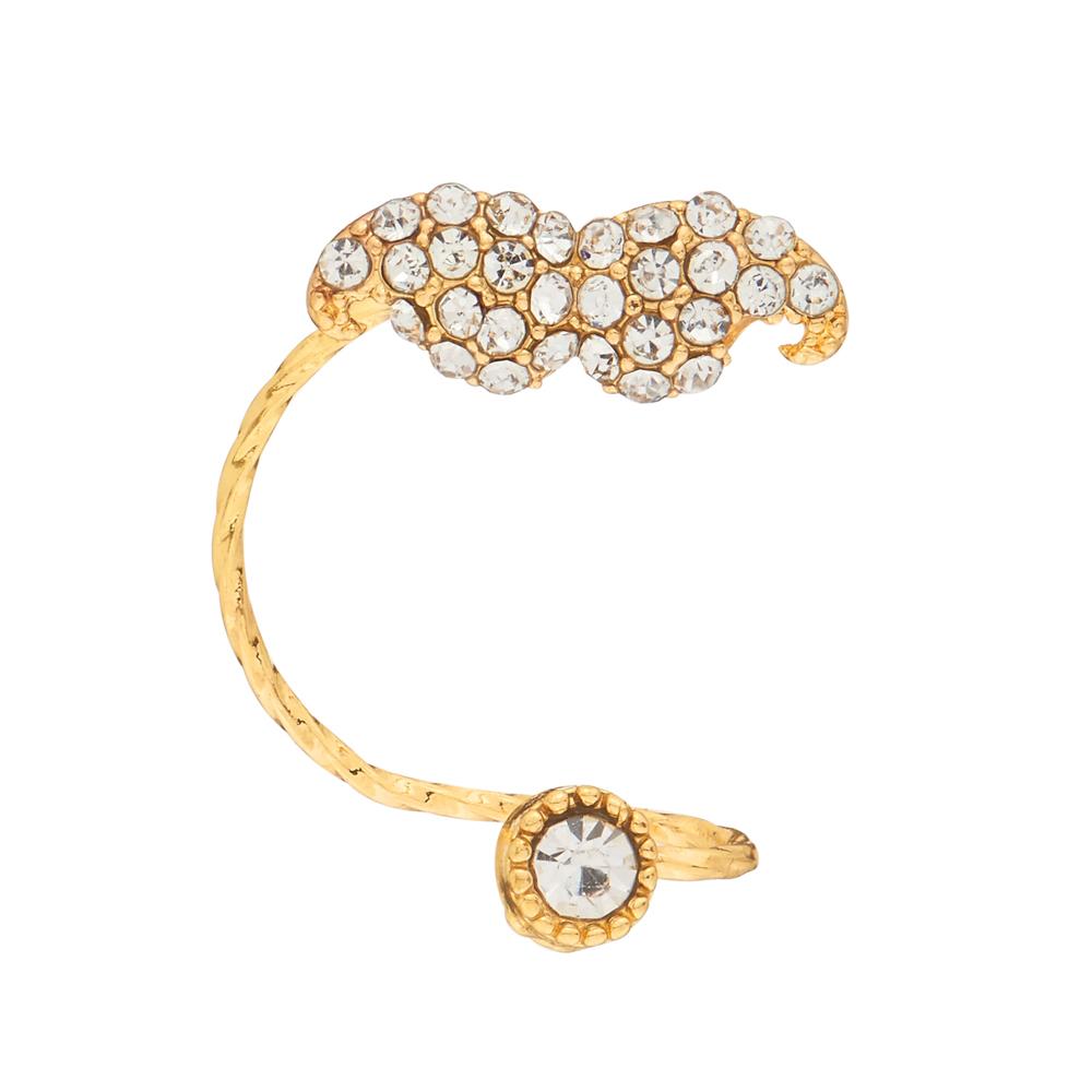 Urthn Gold Plated Austrian Stone Ear Cuff - 1310412A