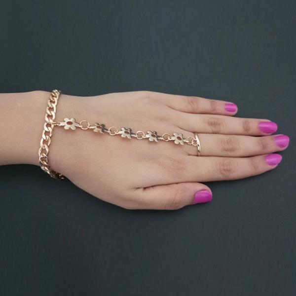 Urthn Gold Plated Chain Hand Harness - 1502364