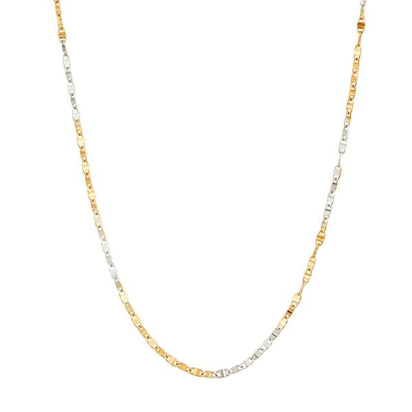 Urthn 2 Tone Plated Chain Necklace For Mens - 1204102