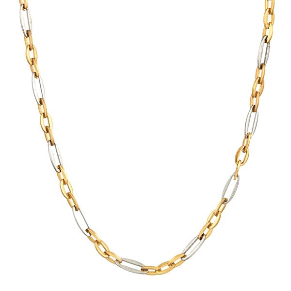 Urthn 2 Tone Plated Chain Necklace For Mens - 1204106