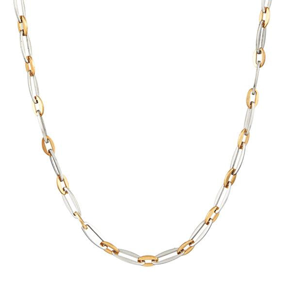 Urthn 2 Tone Plated Chain Necklace For Mens - 1204107