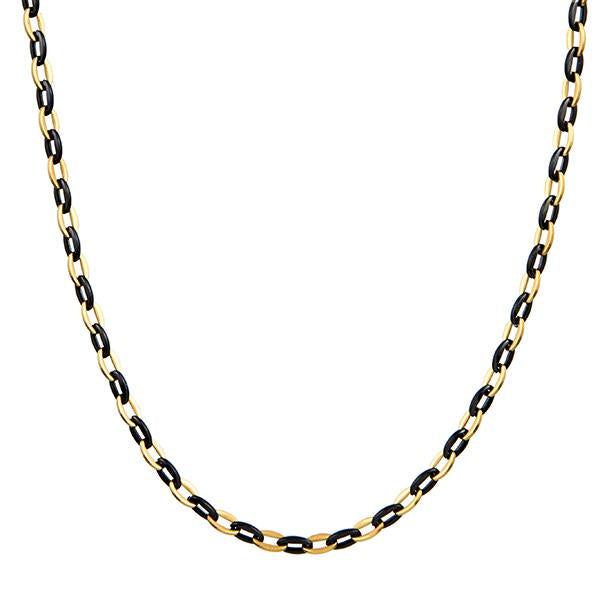 Urthn 2 Tone Plated Chain Necklace For Mens - 1204108