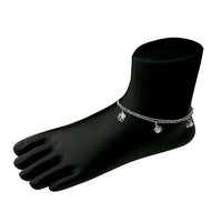 Urthn Rhodium Plated Austrian Stone Anklet - 1501730B