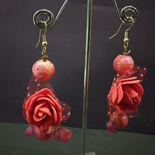 Urthn Floral Design Dangler Earrings - 1313434D