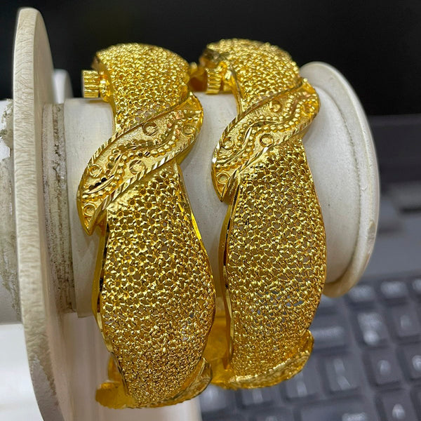 Ajanta Bangles Forming Look Gold Plated Pack of 12 Designer Kada Set