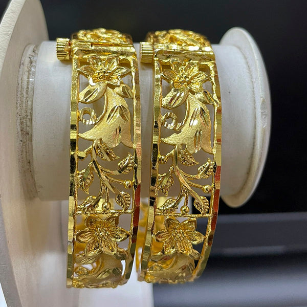 Ajanta Bangles Forming Look Gold Plated Pack of 12 Designer Bangles Set