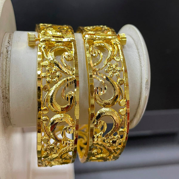 Ajanta Bangles Forming Look Gold Plated Pack of 12 Designer Bangles Set