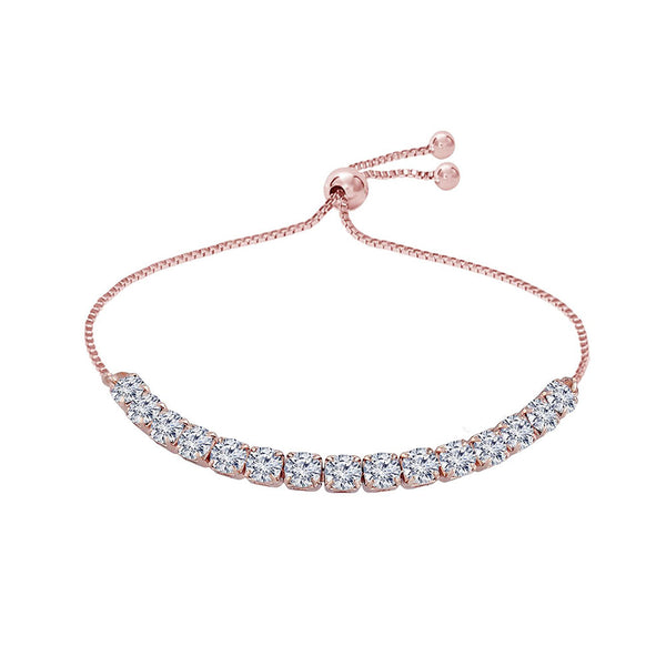 Etnico Rose Gold-Plated Pull Chain Bracelet (Women) - ADB161RG
