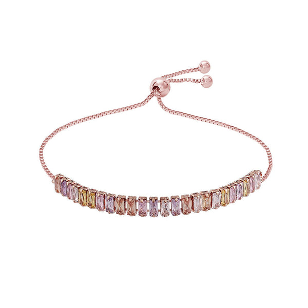 Etnico Rose Gold-Plated Pull Chain Bracelet (Women) - ADB163