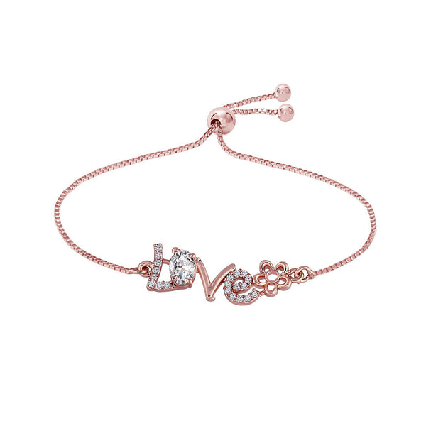 Etnico Rose Gold-Plated Pull Chain Bracelet (Women) -  ADB165RG