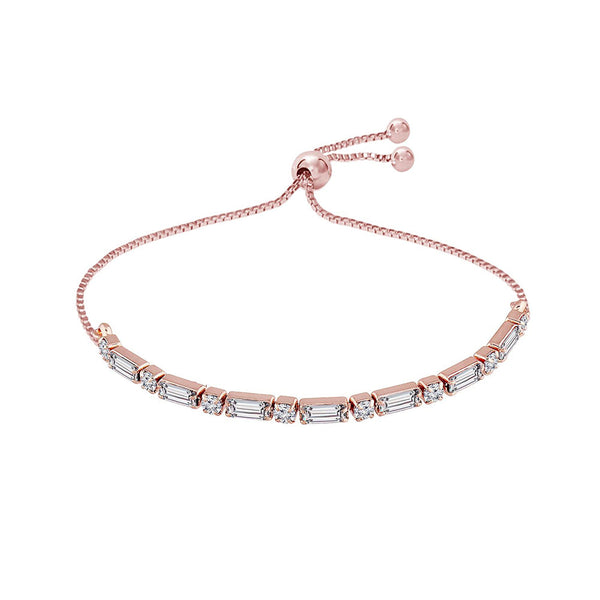 Etnico Rose Gold-Plated Pull Chain Bracelet (Women) - ADB168RG