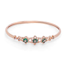 Etnico Rose Gold Plated Cubic Zirconia Bracelet Jewellery for Women & Girls (ADB189G)