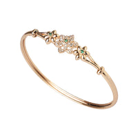 Etnico Rose Gold Plated Cubic Zirconia Bracelet Jewellery for Women & Girls (ADB190G)