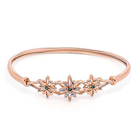 Etnico Rose Gold Plated Cubic Zirconia Bracelet Jewellery for Women & Girls (ADB191G)