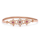 Etnico Rose Gold Plated Cubic Zirconia Bracelet Jewellery for Women & Girls (ADB191Q)