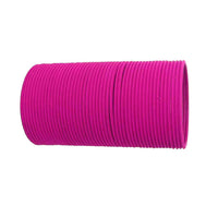 Etnico Gorgeous Traditional Pink Color Plain Metal Velvet Chuda Bangle Set for Women & Girls (ADB327Pi-a) (Set of 48 )